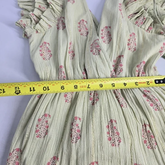 NEW A Loves A Floral V-Neck Ruffled Sleeve Tiered Maxi Dress XS - Picture 8 of 14